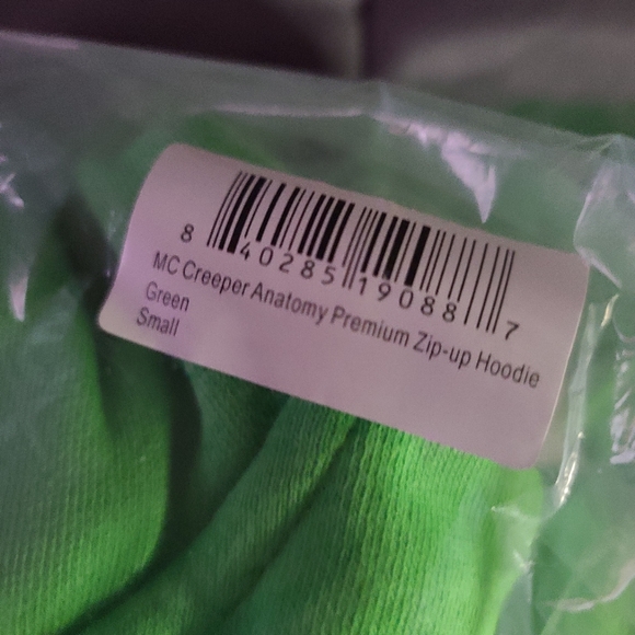 Minecraft Creeper Zip Up - Picture 3 of 3